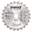Trend Tools CSB/CC21024 Trend Wood Mitre Saw Blade 210Mm X 30Mm X 24T