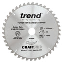 Trend Tools CSB/CC25042 Trend Wood Mitre Saw Blade 250Mm X 30Mm X 42T