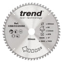 Trend Tools CSB/CC25060 Trend Wood Mitre Saw Blade 250Mm X 30Mm X 60T