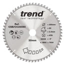 Trend Tools CSB/CC25560 Trend Wood Mitre Saw Blade 255Mm X 30Mm X 60T