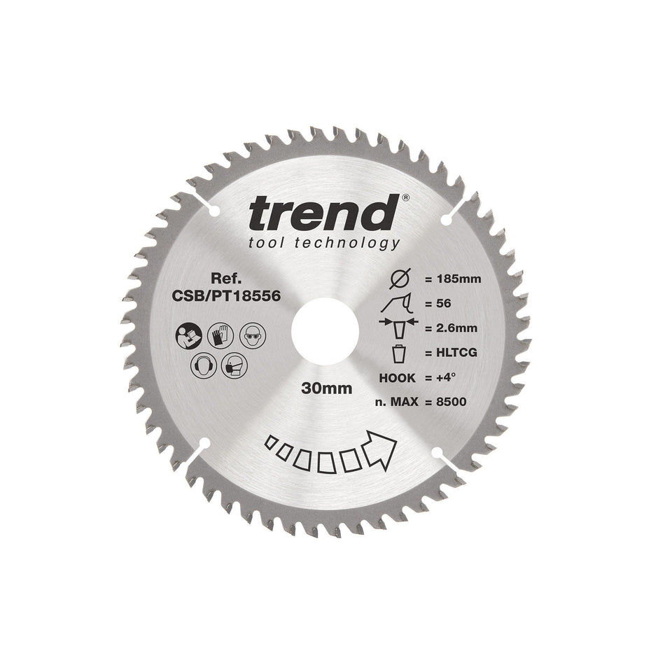 Trend Tools CSB/PT18556 Trend Laminate/Hpl Circular Saw Blade 185Mm X 30Mm X 56T