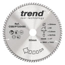 Trend Tools CSB/PT25480 Trend Laminate/Hpl Circular Saw Blade 254Mm X 30Mm X 80T