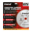 Trend Tools CSB/TC25060 Trend Wood Circular Saw Blade 250Mm X 30Mm X 60T