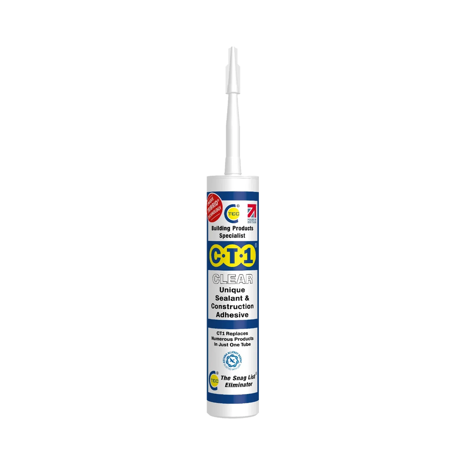 CT1 Clear Sealant & Adhesive Tribrid Multi-purpose Sealant, 290ml 1/2/3/6/12 Pack
