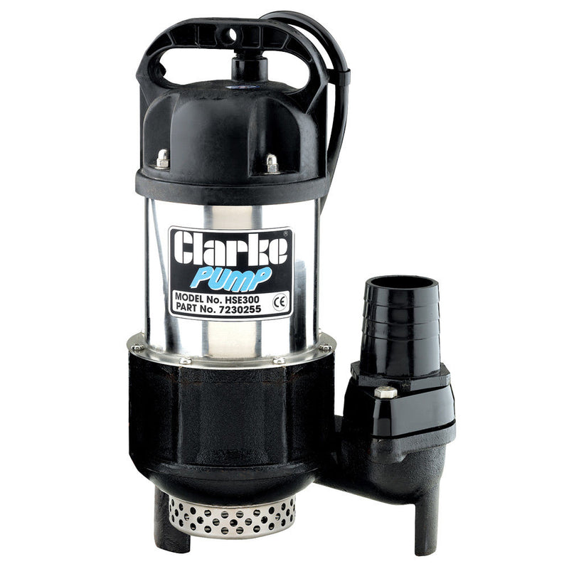 Clarke 7230255 HSE300 2" 720W 300Lpm 10m Head Heavy Duty Submersible Pump (230V)