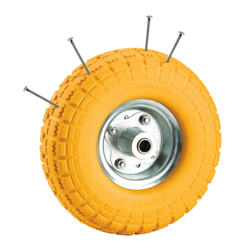 Clarke 4202001 PF265 Puncture Proof Yellow Tyred Wheel 265mm