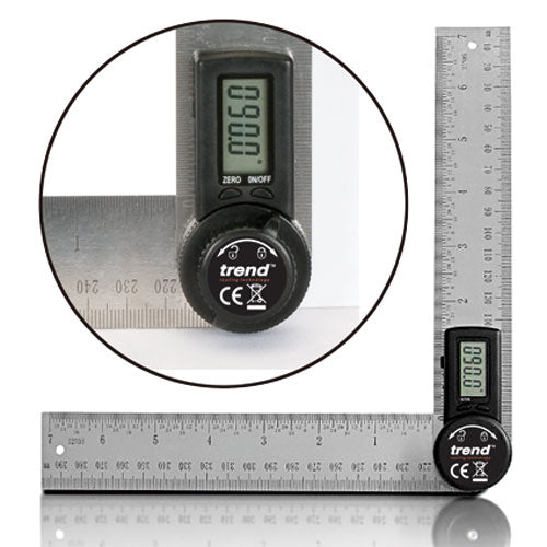 Trend Tools DAR/200 Trend Digital Angle Rule - 360 Degree Angle Range For Measuring And Marking Bevels, Mitres And Slopes - Uk Sale Only