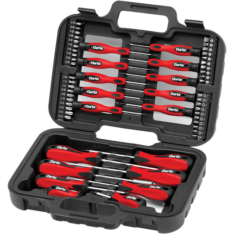 Clarke 1801924 CHT924 58 Piece Screwdriver & Bit Set