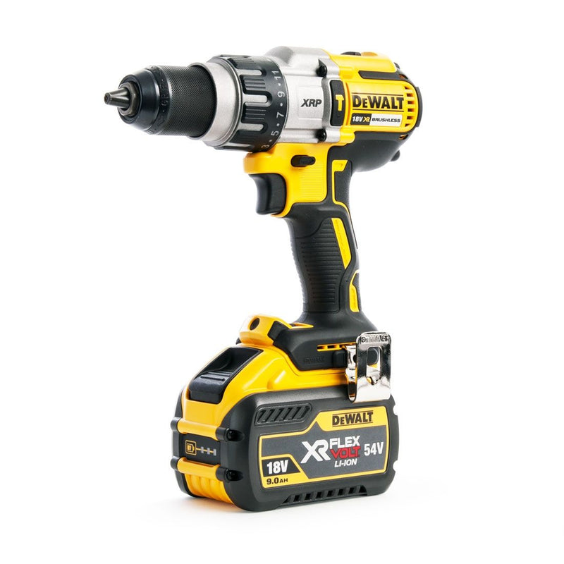 DeWalt DCD996X1-GB 18V XR Brushless Premium Hammer Drill Driver - 1 X 9Ah Batteries