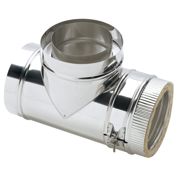 Clarke 6911263 6" Stainless Steel Twin Wall Flue 90¡ Tee