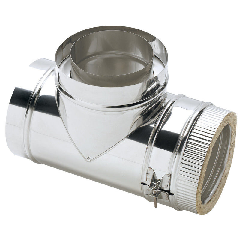 Clarke 6911263 6" Stainless Steel Twin Wall Flue 90¡ Tee