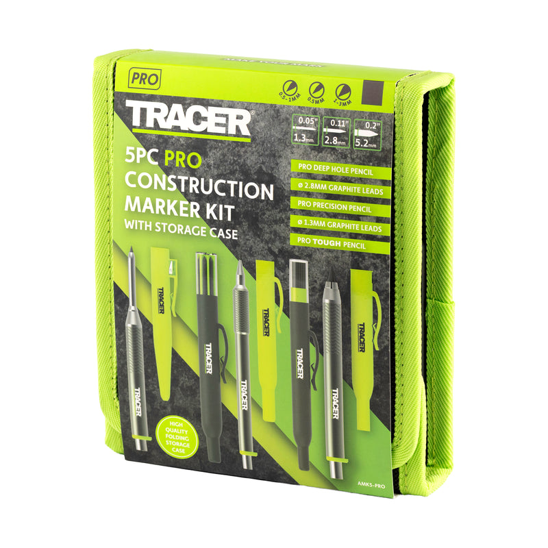 TRACER AMK5 PRO PRO Series 5PC Construction Marker Kit with storage case
