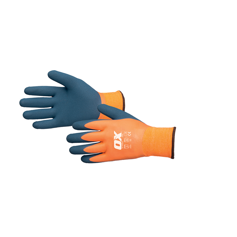 OX Tools OX-S483910 Waterproof Thermal Latex Glove Size 10 / XL