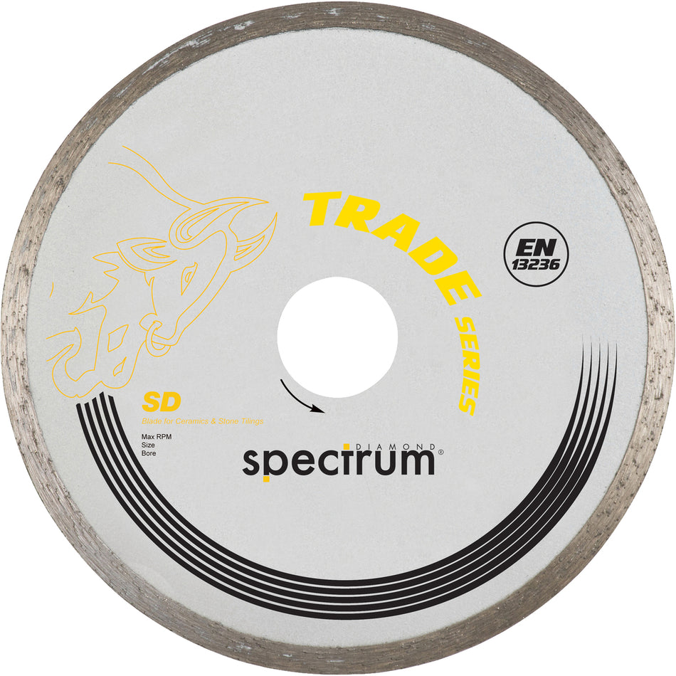 OX Tools OX-SD180/25/22 Spectrum Plus Cont Rim  Dia Blade - Ceramics - 180/25.4/22.23mm