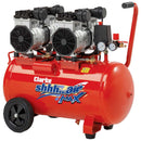 Clarke 2242050 SHHH50/350 Shhh Air Max Twin Pump 16.9cfm 50 Litre 3.5HP Low Noise Compressor (230V)