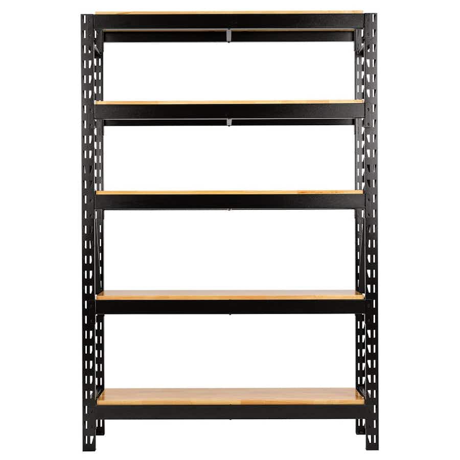BUNKER® 27995 22 Piece Modular 5 Tier Racking with Hardwood Shelving, 1500mm