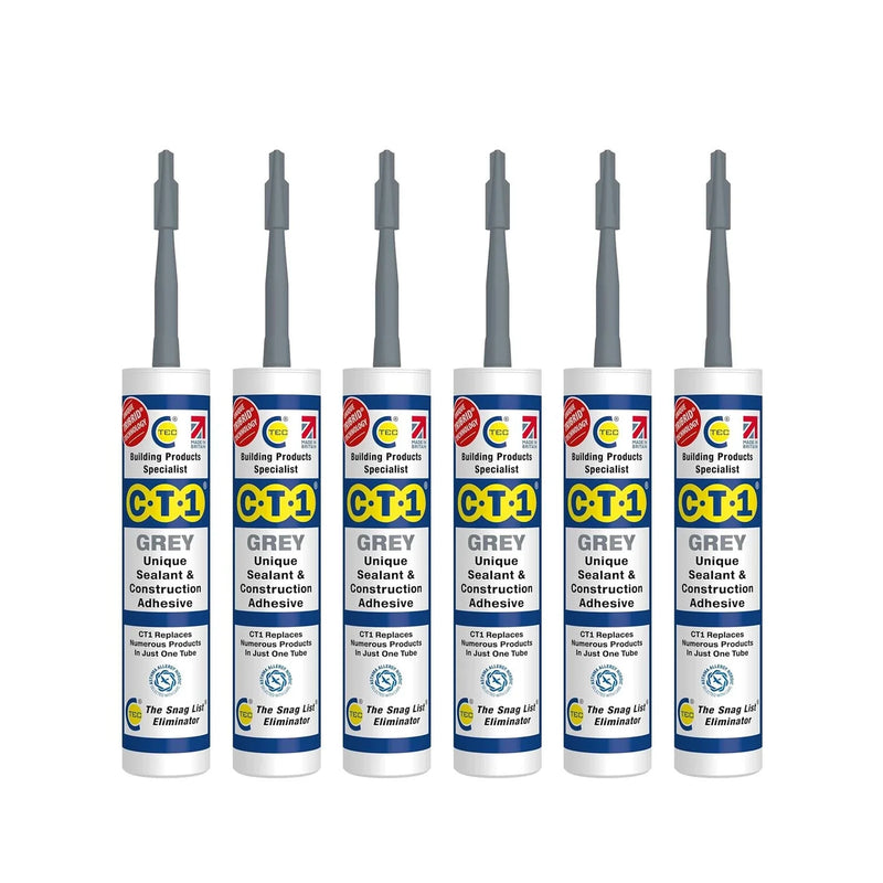 CT1 Grey Sealant & Adhesive Tribrid Multi-purpose Sealant, 290ml 1/2/3/6/12 Pack