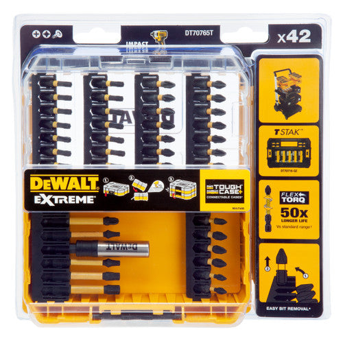 Dewalt DT70765T-QZ Extreme FLEXTORQ Screwdriver Bit Set in Connectable Case (42 Piece)