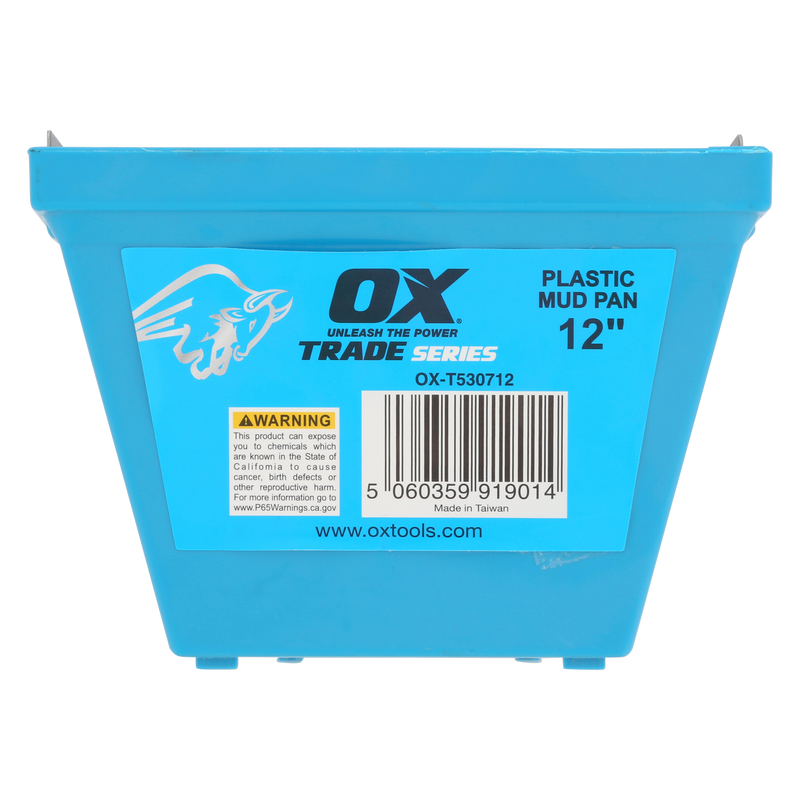 OX Tools OX-T530712 Trade Plastic Plasterers Mud Pan - 12 in / 300mm