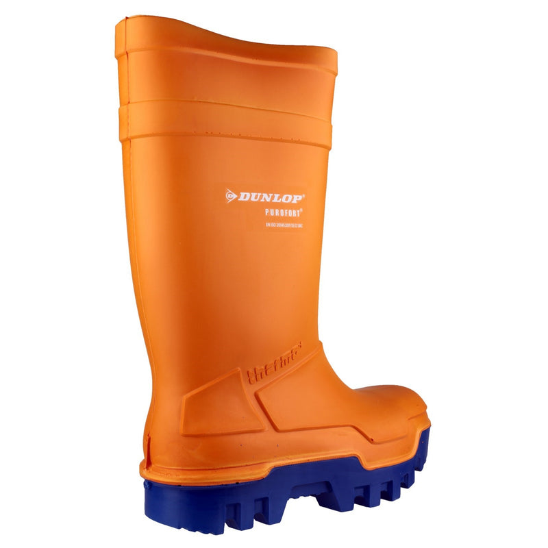 Dunlop 22211-36008 Purofort Thermo+ Full Safety Wellington - Unisex, Orange