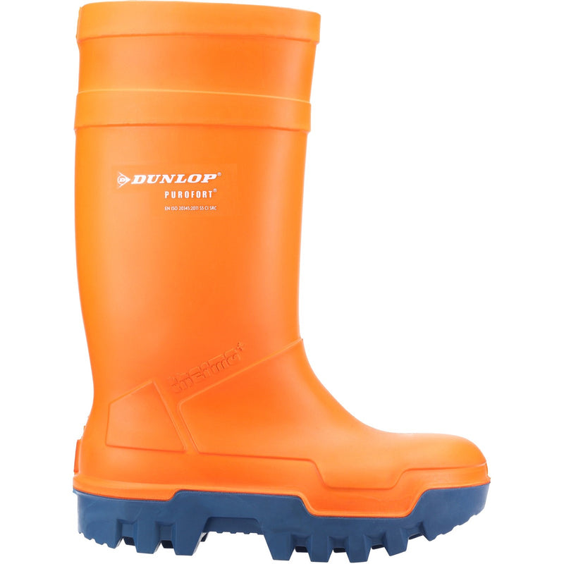 Dunlop 22211-36008 Purofort Thermo+ Full Safety Wellington - Unisex, Orange