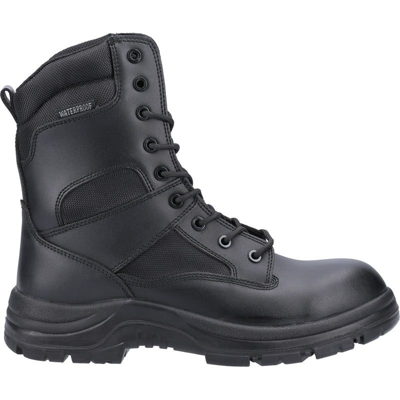 Amblers Safety 20417-32260 Combat Hi-Leg Waterproof Metal Free Boot- Mens, Black