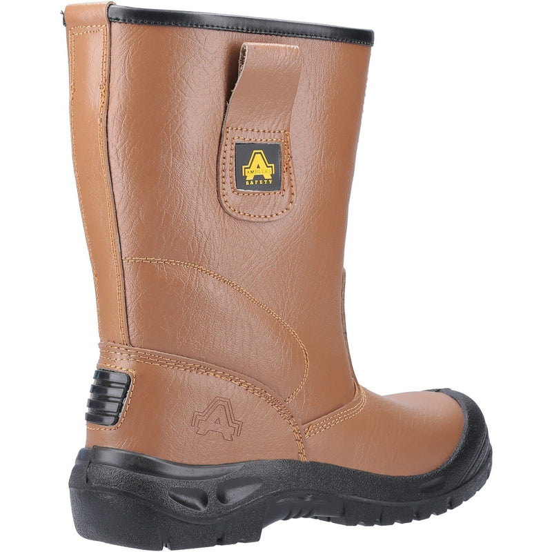 Amblers Safety 20427-32270 FS142 Water Resistant Pull On Safety Rigger Boot- Mens, Tan