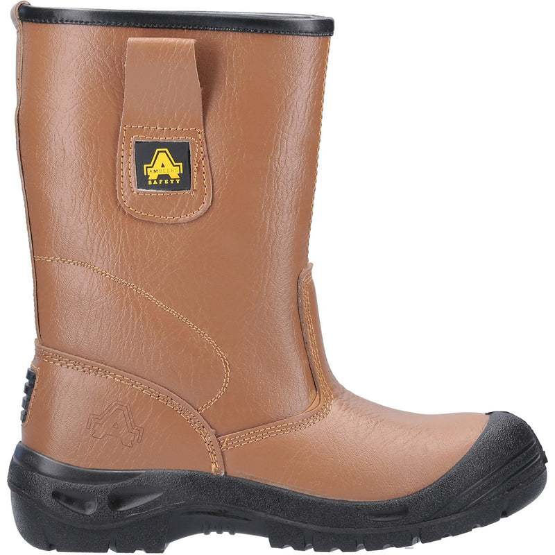Amblers Safety 20427-32270 FS142 Water Resistant Pull On Safety Rigger Boot- Mens, Tan