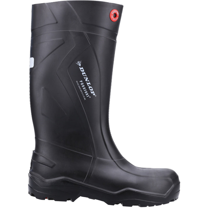 Dunlop 21541-34589 Purofort+ Full Safety Wellington - Unisex, Black