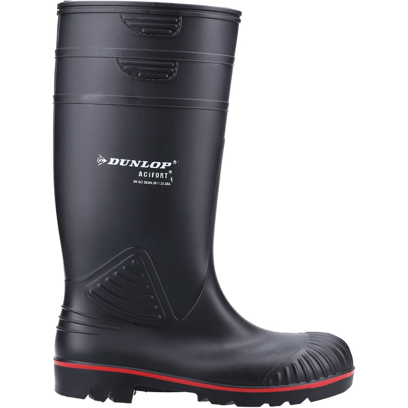 Dunlop 21981-35409 Acifort  Heavy Duty Full Safety Wellington - Unisex, Black