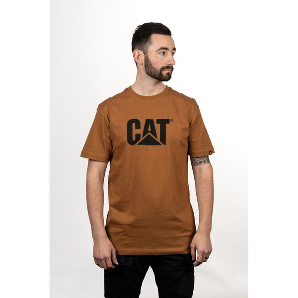 Caterpillar 25301-54150 Trademark Logo T-Shirt- Mens, Bronze