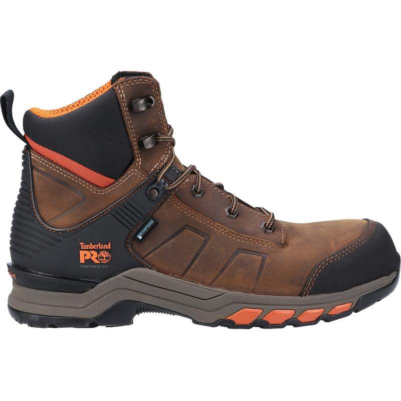 Timberland Pro 30948-52783 Hypercharge Composite Safety Toe Work Boot - Unisex, Brown/Orange