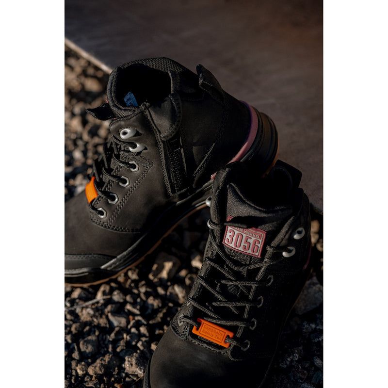 Hard Yakka 34695-59350 3056 PR Side Zip Safety Boot- Womens, Black