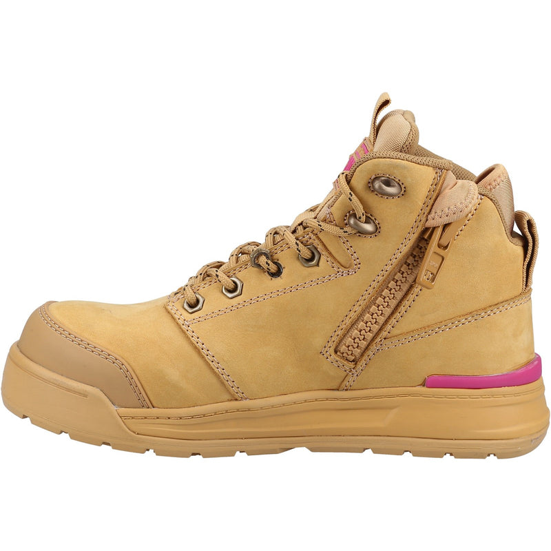 Hard Yakka 34695-59349 3056 PR Side Zip Safety Boot- Womens, Wheat