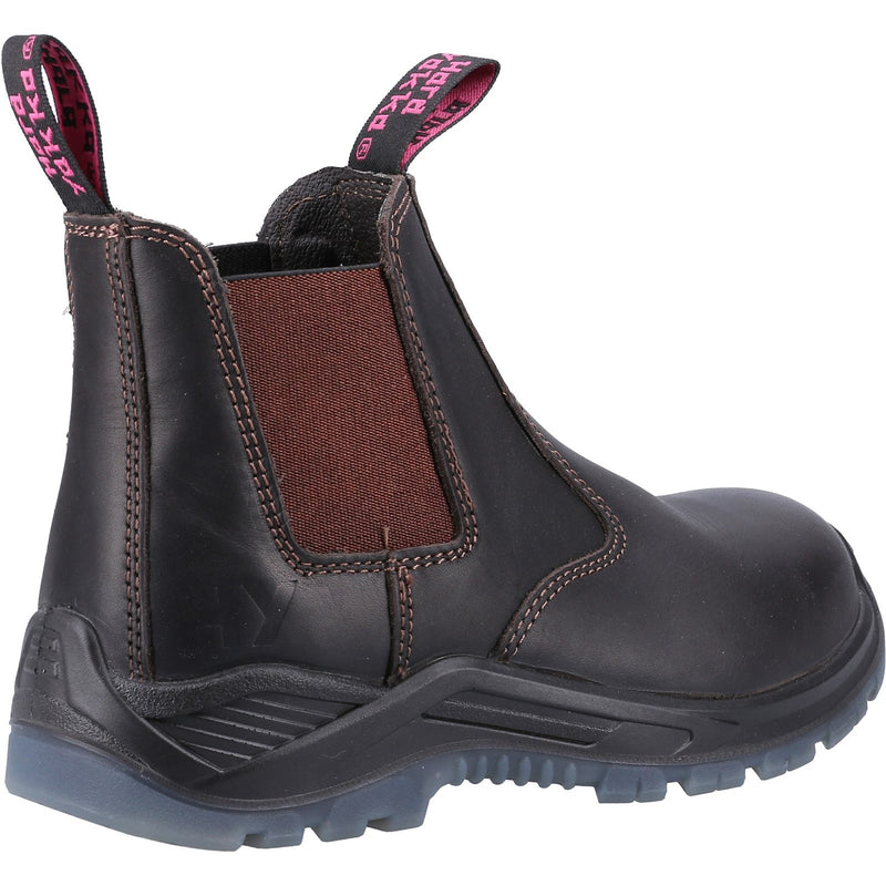Hard Yakka 34697-59353 Banjo Elastic Gusset Safety Boot- Womens, Brown