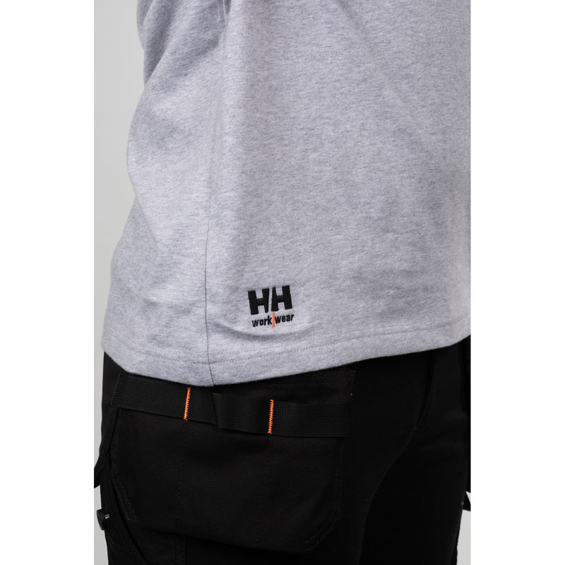 Helly Hansen Workwear 35083-66016 Oxford T-Shirt - Mens, Grey Melange