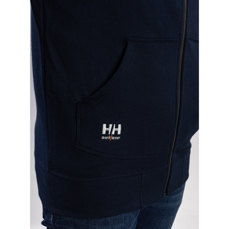 Helly Hansen Workwear 35092-65557 Oxford Zip Hoodie - Mens, Navy