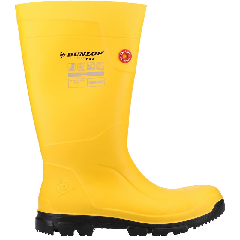 Dunlop 35178-65702 Purofort FieldPRO Full Safety Wellington - Unisex, Yellow/Black
