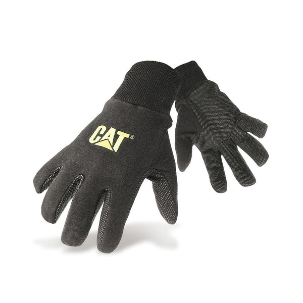 Caterpillar 14220-17797 Jersey Dotted Glove- Mens, Black