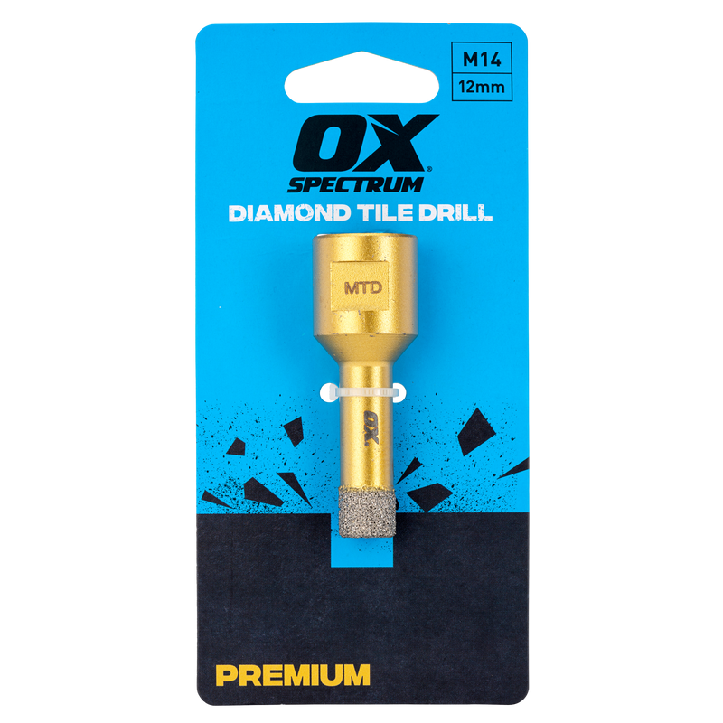 Premium M14 Dry Cut Diamond Tile Drill - 12mm