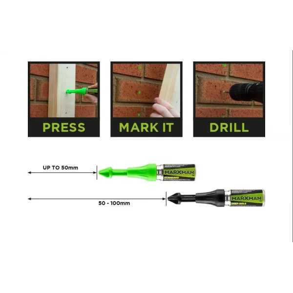 MarXman Deep Hole (over 50mm & up to 100mm) Professional Marking Tool