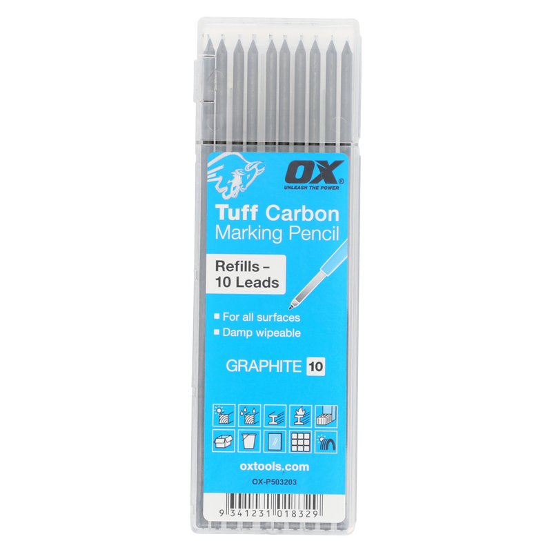 OX Tools OX-P503203 Tuff Carbon &mdash; Graphite Lead (10pk)
