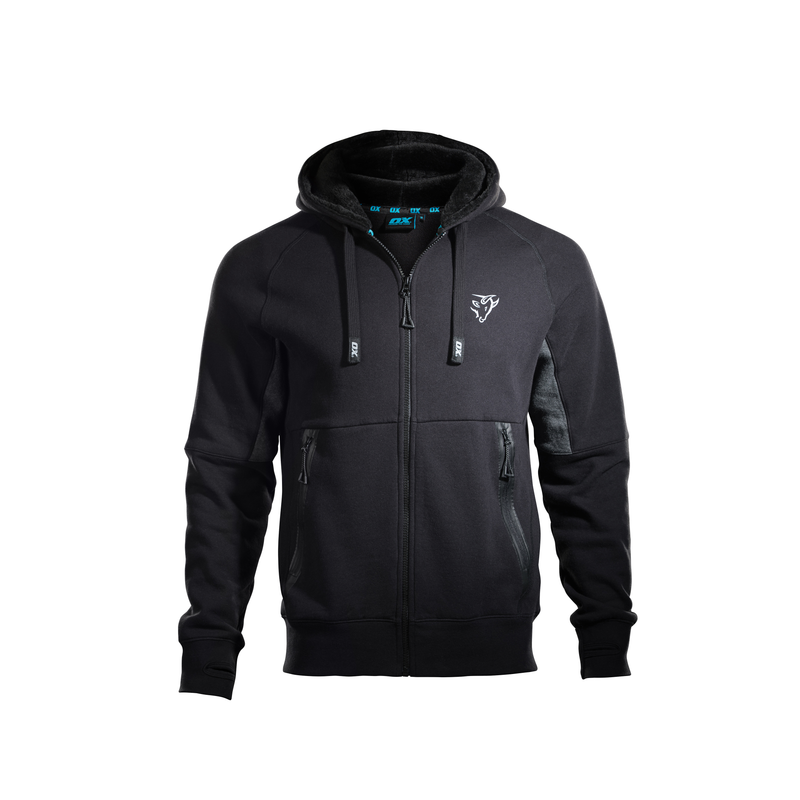 OX Tools OX-W552904 Zip Through Hoodie - Black/Grey - L