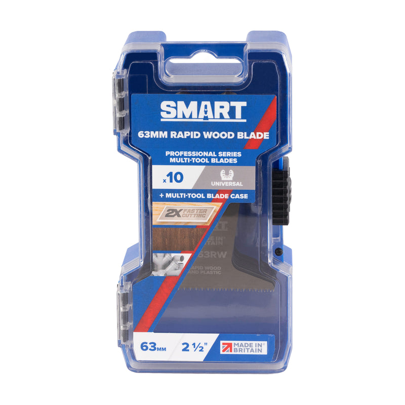 SMART UK63RW10P Pro UK Series 63mm Rapid Wood Blades -10pc c/w Storage Case