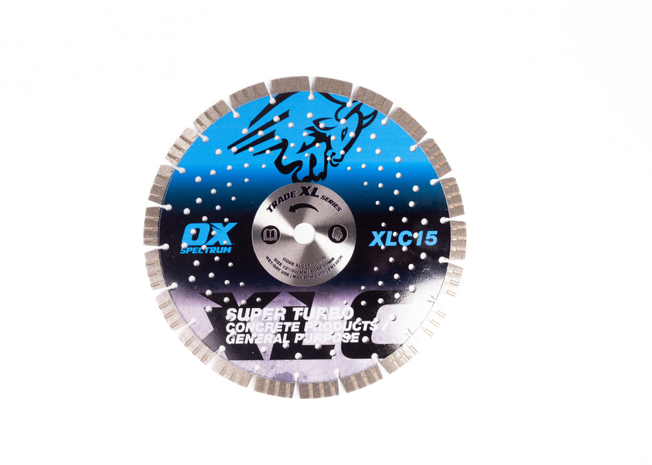 OX XLC15-300/20 Trade XL 15mm Turbo Segmented Diamond Blade - Concrete & GP - 300/20mm