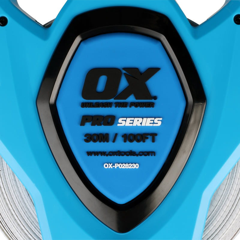 OX Tools OX-P028230 Pro Fibreglass Open Reel Tape - 30M / 100FT