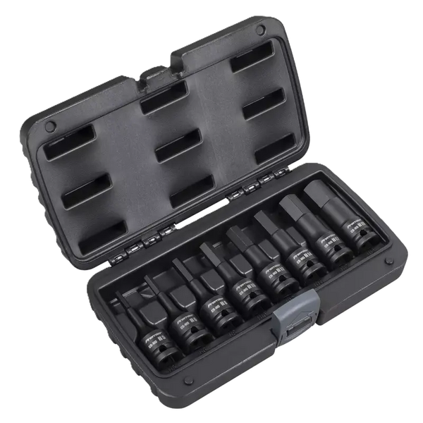 Sealey AK5601 Impact Hex Socket Bit Set 8pc 1/2"Sq Drive