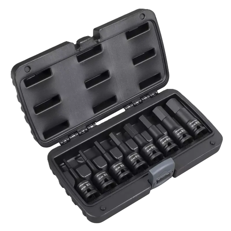 Sealey AK5601 Impact Hex Socket Bit Set 8pc 1/2"Sq Drive