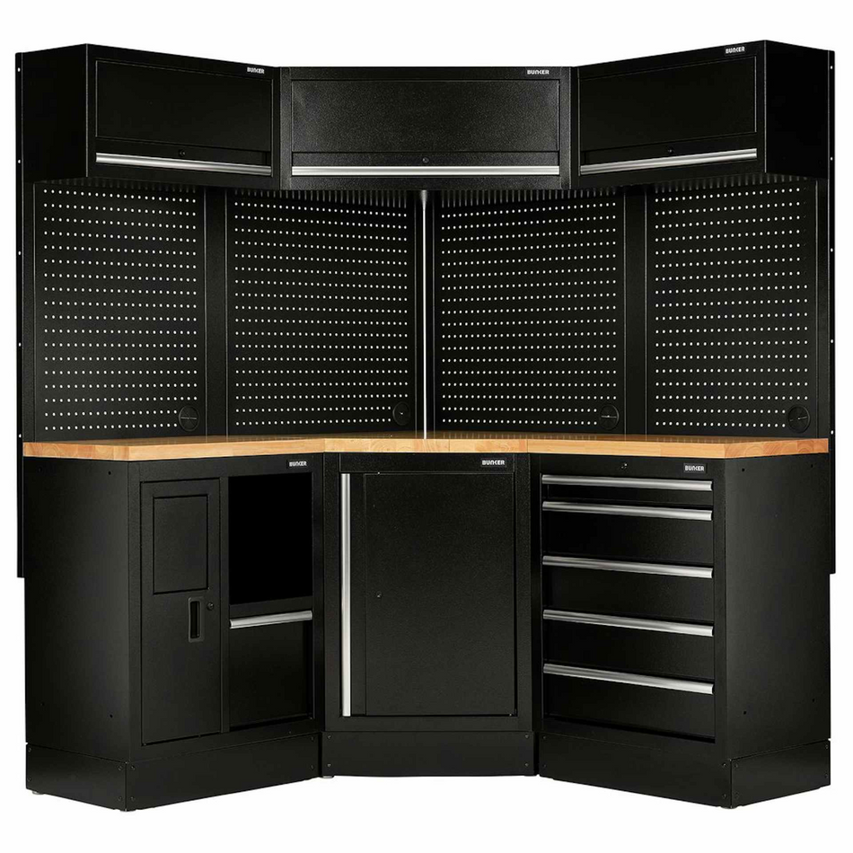 Draper 30211 BUNKER 18 Piece Modular Storage Corner Combo, 3454mm – Hardwood Worktop