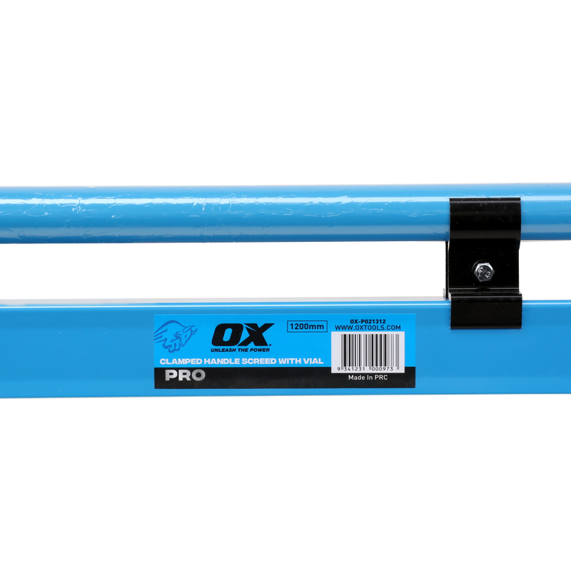 OX Hand Tools P021312 1200mm Concrete Screed with vial